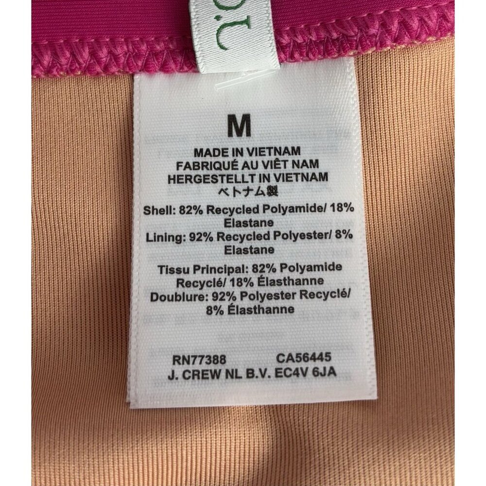 NEW J Crew Hallie Bikini Bottom High Rise Full Coverage M Fuchsia Pink Swim 1425 - Picture 4 of 6